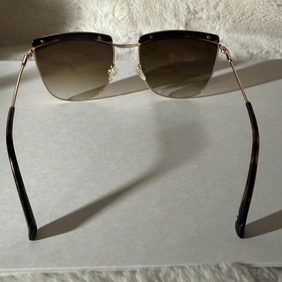 Balmain Women\'s BL2521 04 Havana/Gold Fashion Square Sunglasses 56mm main image 4